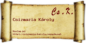 Csizmazia Károly névjegykártya